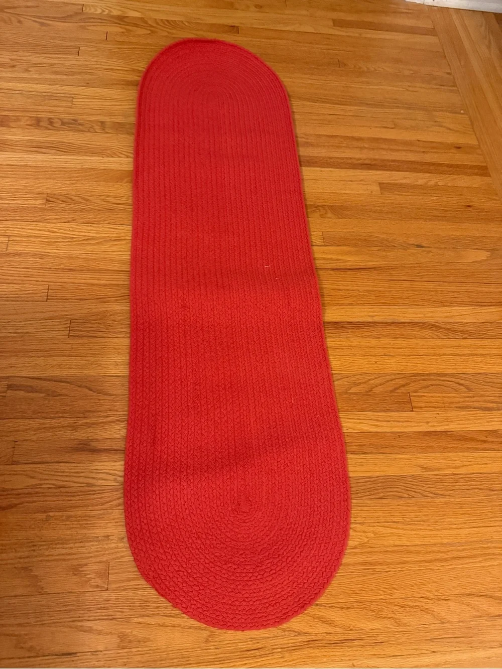 Red braided table runner 15” x 54”